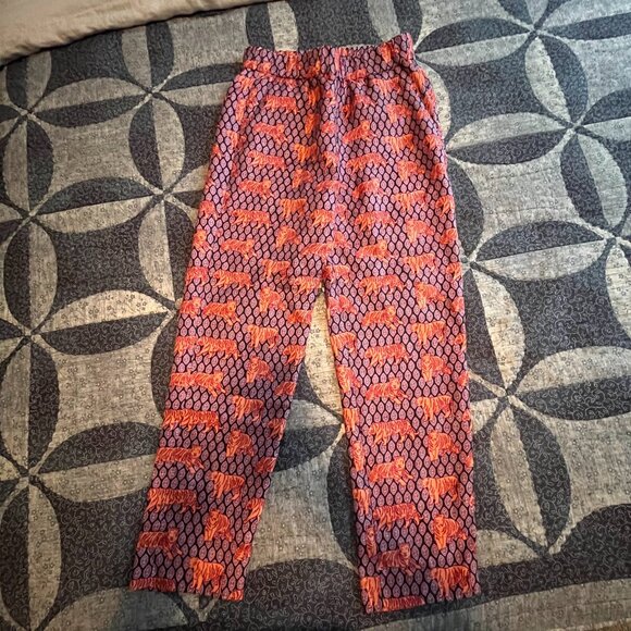 J.Crew Easy pant in roaming tigers print | 100% Silk - Picture 2 of 5